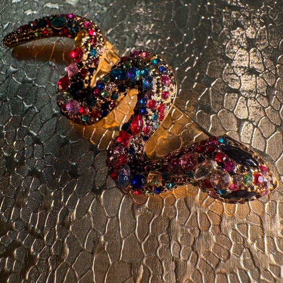 NWOT Multicolor Crystal Snake Brooch - Picture 4 of 12